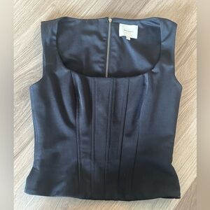 Reformation Black Corset Top